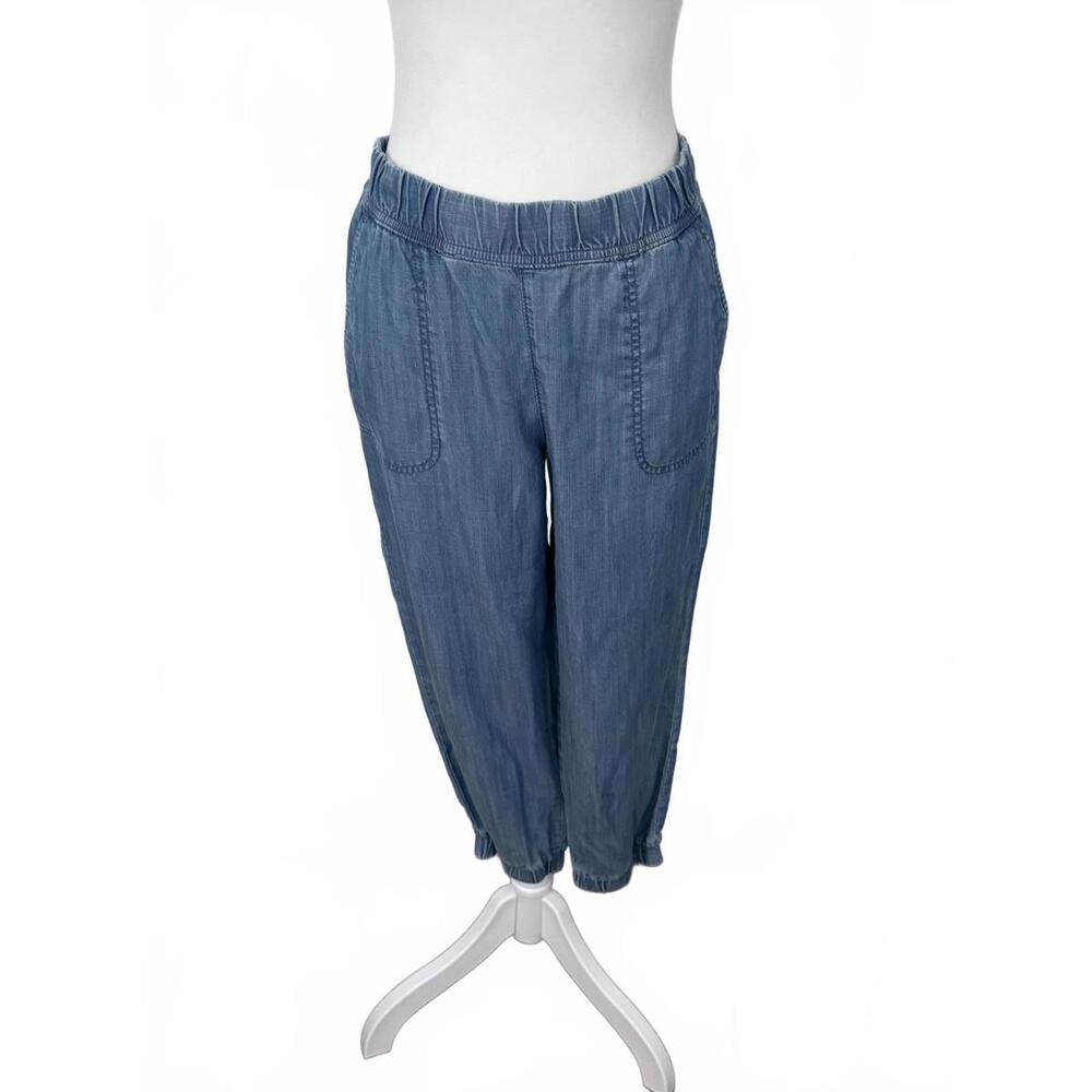 Talbots Cropped Denim Joggers Size Petite Small